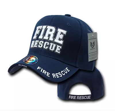 Gorra de béisbol ajustable 3D azul marino del Departamento de Bomberos del Departamento de Bomberos EMT EMS Foto 1 de 2
