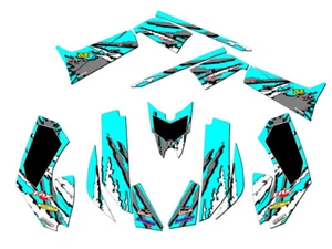 2008-2018 DS 70/90 SHREDDER Teal Senge Graphics Kit Compatible with Can-Am - Picture 1 of 7