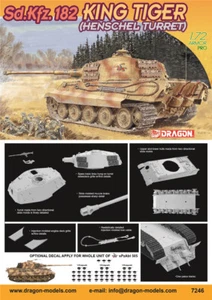 DRAGON 7246 1/72 WWII German Sd.Kfz.182 Kingtiger Henschel Turret  Model Kit - Picture 1 of 2
