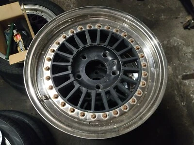 4x original MTI Edelstahl Rennsportfelgen BMW 5x120 7x15 (BBS RS 001) - Bild 1 von 4