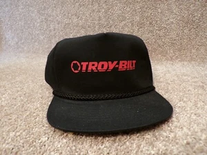 Vtg NOS Troy-Bilt Black  SnapBack Cap Trucker Hat - Picture 1 of 4