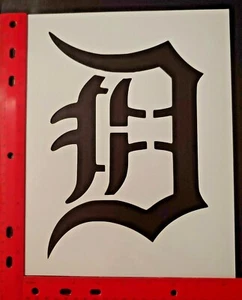 Detroit Tigers D 8,5"" x 11"" maßgeschneiderte Schablone SCHNELLER KOSTENLOSER VERSAND - Bild 1 von 2