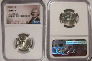 2011 P Jefferson Nickel 5c NGC MS 68 6FS Full Steps - Picture 1 of 2