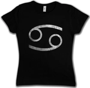 ZODIAC SIGN CRAB DAMEN T-SHIRT Star Sign Astrology Horoscope - Picture 1 of 1