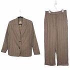 & Other Stories Tan Pinstripe Cape Blazer & Trouser Suit Set Size 4