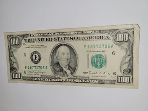 1990 Series F Atlanta Georgia $100 Bill Federal Reserve Currency Note Series F - Picture 1 of 4