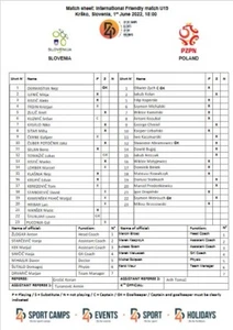 Slovenia u19 Poland u19 International Friendly 1-6-2022 - Picture 1 of 1