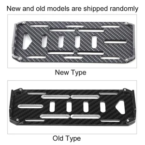 Aluminium Kohlefaser Akku Montageplatte für 1/10 RC Autos SCX10 CC01 F350 D9 - Bild 1 von 11