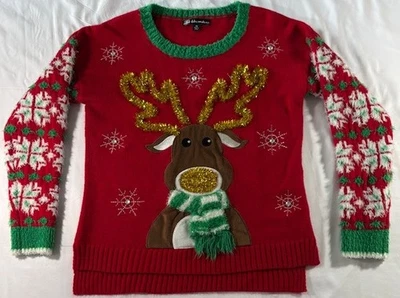 Vintage United States Sweaters Tacky Festive Ugly Christmas Sweater Size Medium - Image 1 of 4