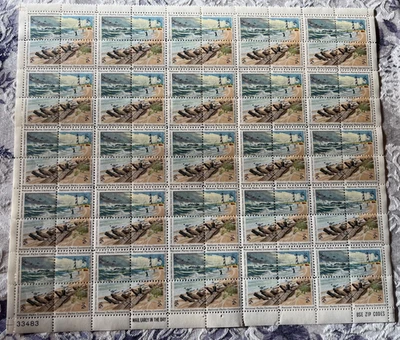US MNH Postage Stamp Sheet 1972 SC#1451a (100 2c stamps) Cape Hatteras Nat'l Sea - Image 1 of 2