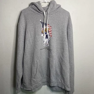 Ralph Lauren Polo Teddy Bear Team USA Olympics 2020 Hoodie Men’s Size XL Gray - Picture 1 of 4