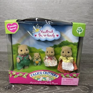 calico critters sylvanian families WOODBROOK BEAVER FAMILY ~New In Box - Picture 1 of 11
