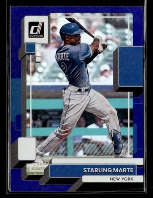 2022 Donruss #206 Starling Marte Holo Purple - Image 1 of 2