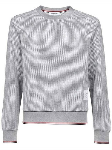 Felpa Thom Browne a spina di pesce in cotone MJT355A J0027 133 133071719