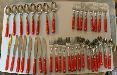 Cubiertos WF Mardi Gras 40 piezas negros de acero inoxidable Corea 5 piezas diferentes Foto 1 de 4