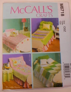 UC McCall's Pattern #M6718 American 18" Girl Doll Bedroom Decor Ensemble - Picture 1 of 1