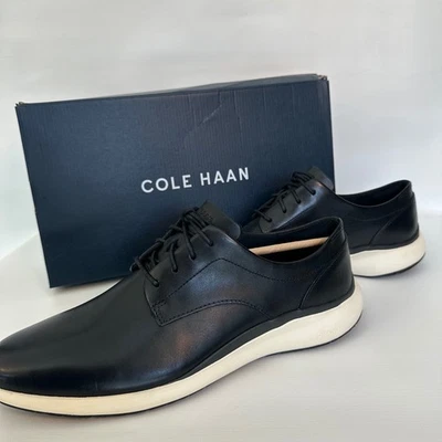 Cole Haan Grand Troy Plain Oxford Black Leather Dress Shoes Mens Size 7.5 M New - Image 1 of 4
