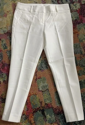 Pantalones blancos recortados para mujer Ann Taylor Loft The Riviera Madison talla 4P nuevos con etiquetas Foto 1 de 4