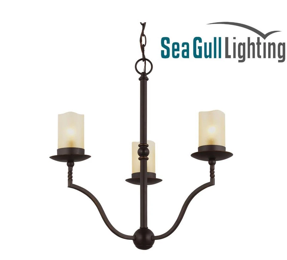 New! Sea Gull 3110603-191 Trempealeau 3 Light Chandelier 21" Roman Bronze - Image 1 of 1