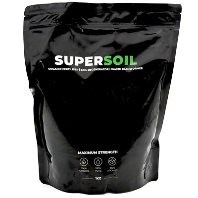 Supersoil Max Strength 1 кг пакет 100% органическое удобрение для растений спрей смесь 2,5 акра - Изображение 1 из 4