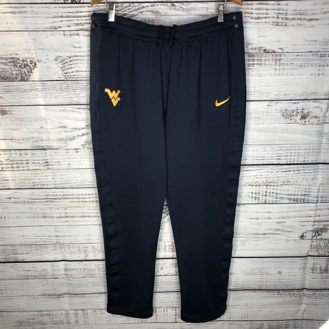 Nike West Virginia University WVU Team Issued Tearaway Warm-Up Shooting Pants XL Cover