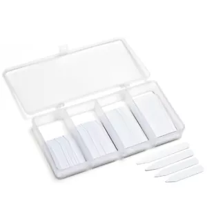 200 Plastic Collar Stays for Men Dress Shirt 4 Various Sizes in Divided Box - Picture 1 of 5