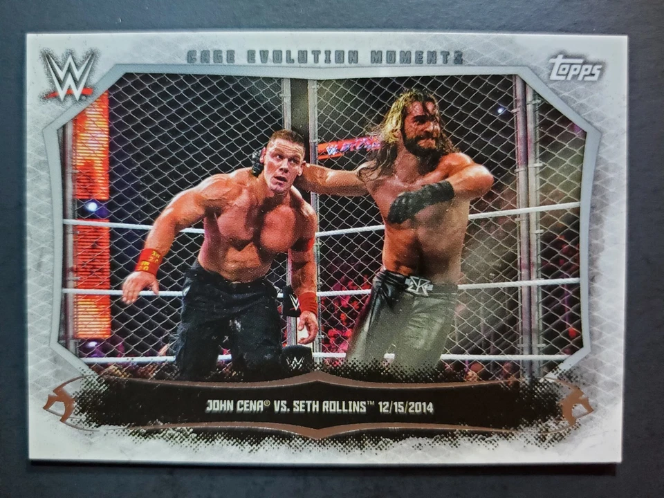 2015 Topps WWE Undisputed Cage Evolution Moments #CEM-20 JOHN CENA / SETH - Image 1 of 2