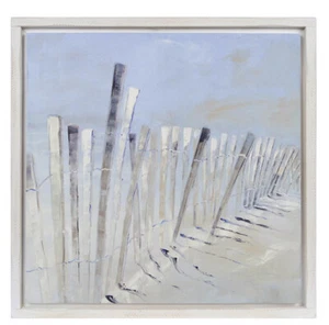 Coastal Sand Dunes Art Textured Wall Decor New View Wood Frame 20”x 20” NEW - Picture 1 of 1