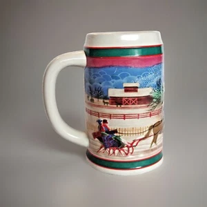 Taza Miller High Life Navidad Cerámica Vintage Coleccionable Cerveza Stein - Imagen 1 de 6