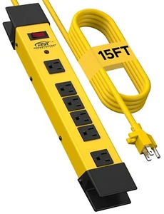 12-Outlet Heavy Duty Surge Protector Power Strip 6 feet Long Cord 2100 Joule 15A - Picture 1 of 7