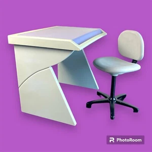 Vintage Pleasant Company Doll Computer Desk & Chair Approx 9” X 9” American Doll - Picture 1 of 8