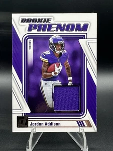 2023 Panini Donruss Rookie Phenom Jersey Jordan Addison #RPJ-JADD Patch Vikings - Picture 1 of 2