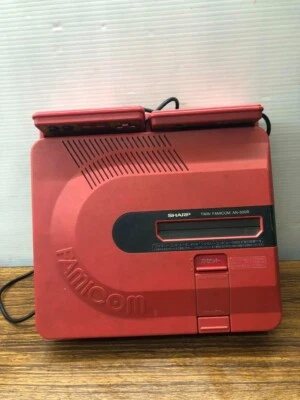 SHARP Twin Famicom AN-500R Red Game Console From Japan Working Tested Body - Image 1 of 4