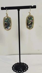 Kendra Scott Dani Drop Earrings Abalone 14K Gold Plated - Picture 1 of 5