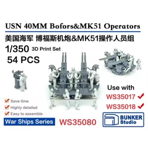 BUNKER STUDIO WS35080 1/350 USN 40MM Bofors&MK51 Operators - Picture 1 of 2
