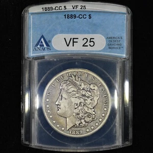 1889-CC MORGAN SILVER DOLLAR ✪ ANACS VF-25 ✪ $1 CARSON CITY COIN CHOICE◢TRUSTED◣ - Picture 1 of 4