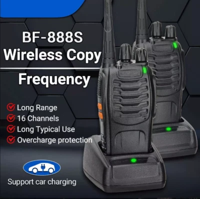 2-10 Baofeng BF-888S Walkie Talkie Handfunkgerät Sprechfunkgeräte PMR446 16Kanäl