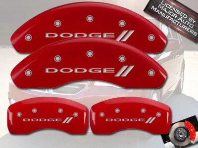 Cubiertas de pinza de freno MGP rojas delanteras + traseras Grand Caravan 2008-2013 "Dodge //" BRY Foto 1 de 4