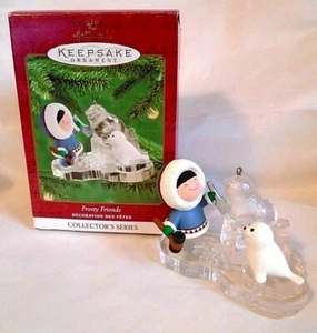 Hallmark Frosty Friends 2000 Eskimo Ice Sculpture Signed 21st Collector Series - Picture 1 of 9