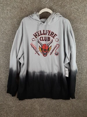 Netflix Stranger Things Hellfire Club Sudadera con Capucha Grande Para Hombre 3XL Gris Nueva con Etiquetas Foto 1 de 4