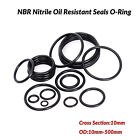 O-Ring 80mm-500mm Schnurstärke 10 mm NBR 70 Dichtring Dichtungsring Gummiring