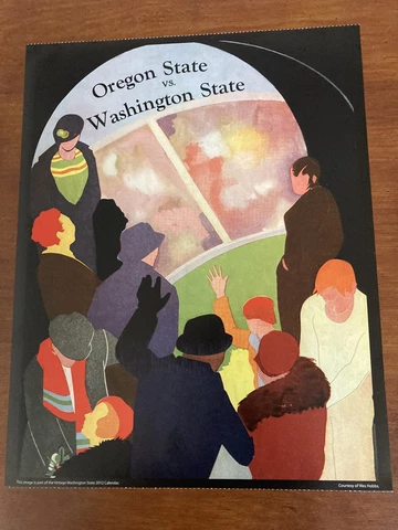 Washington State - Oregon State Vintage Football Poster  - Great For Framing Cover