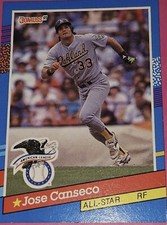 1991 Donruss Jose Canseco All Star Card- BRAND NEW- ERROR CARD