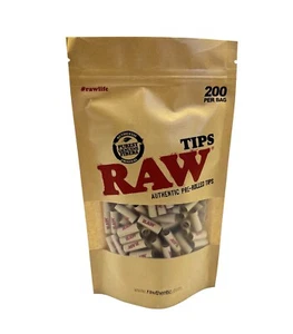 2 X RAW Natural Classic Pre Rolled Wide Filter Bags 200 Tips Per Bag - Picture 1 of 1