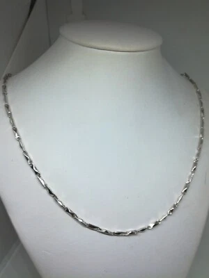 COLLANA ARGENTO MAGLIA LINGOTTINI RODIATA CM 60 MASSICCIA gr. 10,30 EXPLOIT - Immagine 1 di 4