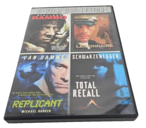 4-Film Collection DVD Video Movies Rambo Legionnaire Replicant Total Recall - Picture 1 of 6