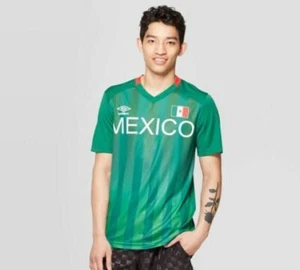 Umbro Men's Mexico Jersey - Green with Mexican Flag - Various Sizes - NWT - Picture 1 of 2