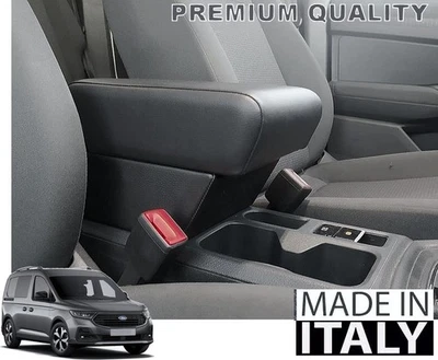 Reposabrazos central para FORD TRANSIT CONNECT Eco cuero negro + longitud ajustable @ Foto 1 de 4