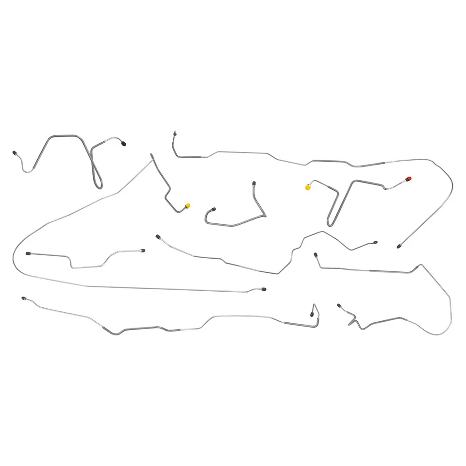 Ford Truck F250 F350 1980-1986 platón largo disco eléctrico 2x2 juego de línea de freno acero original Foto 1 de 4