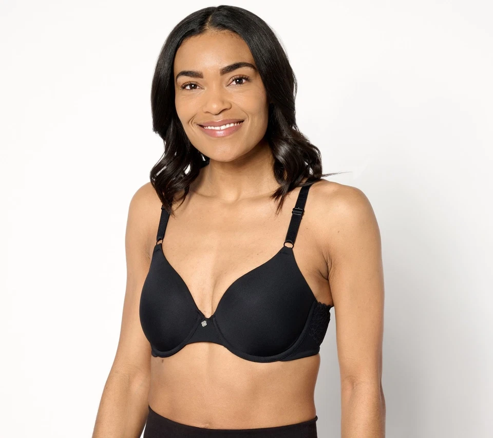 Breezies Lace & Micro Underwire T-Shirt Bra Black DD/40 New - Image 1 of 1